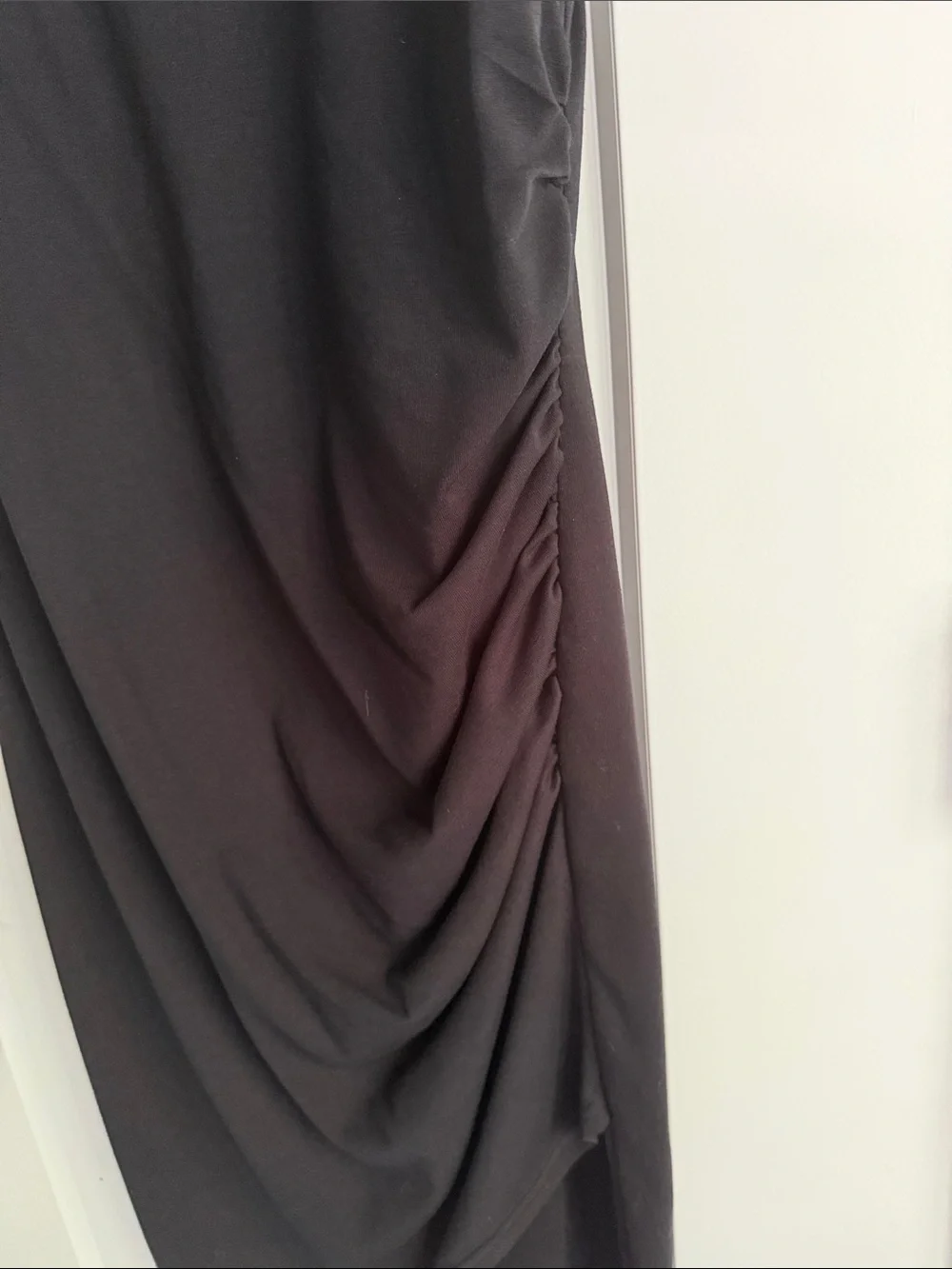 Leith sleeveless dress with side ruching
